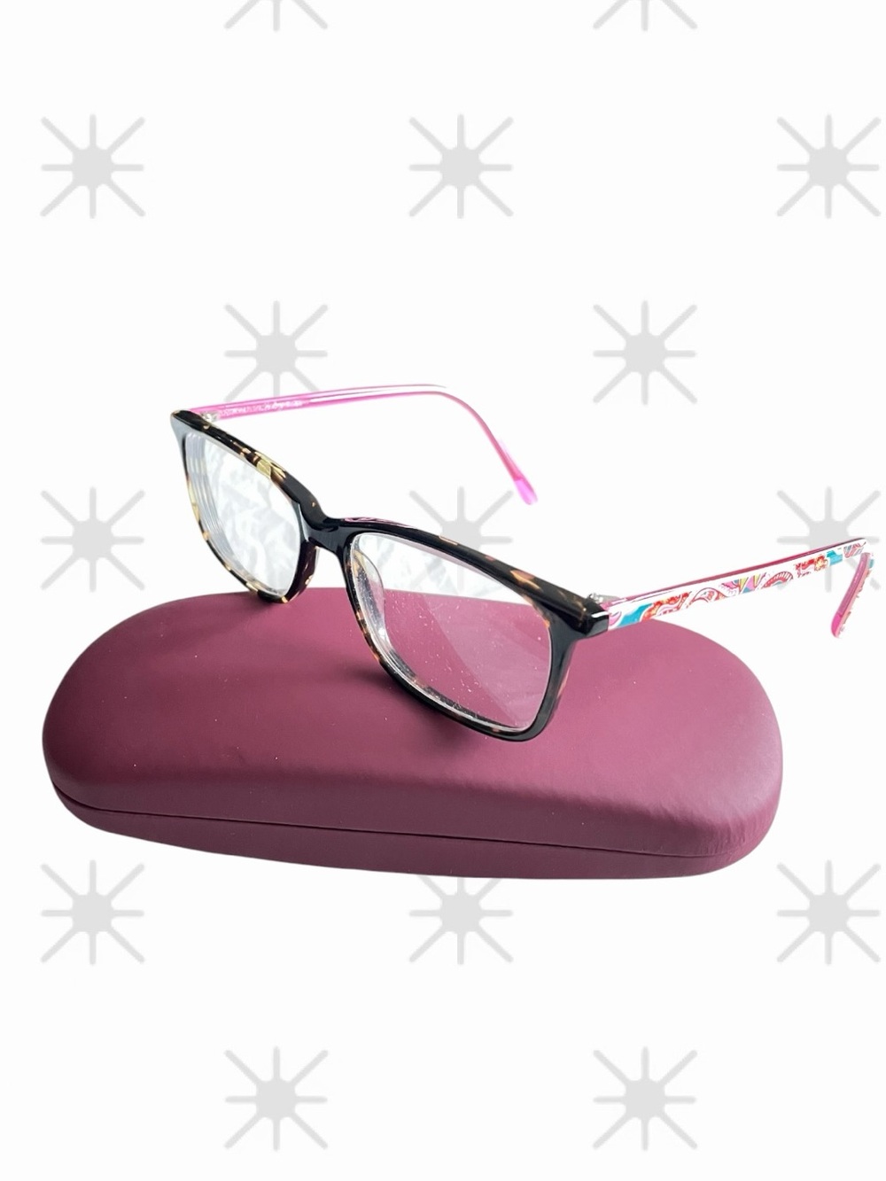 Vera Bradley Carolyn Paisley In Paradise Women's Eyeglasses 53-16-135mm & Case